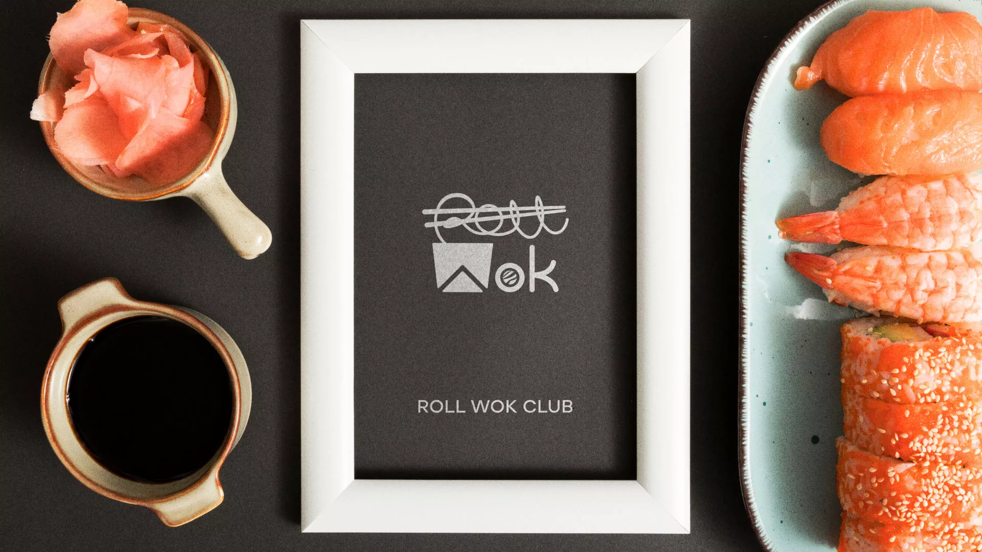 Разработка логотипа суши-бара «Roll Wok Club» в Нижнекамске