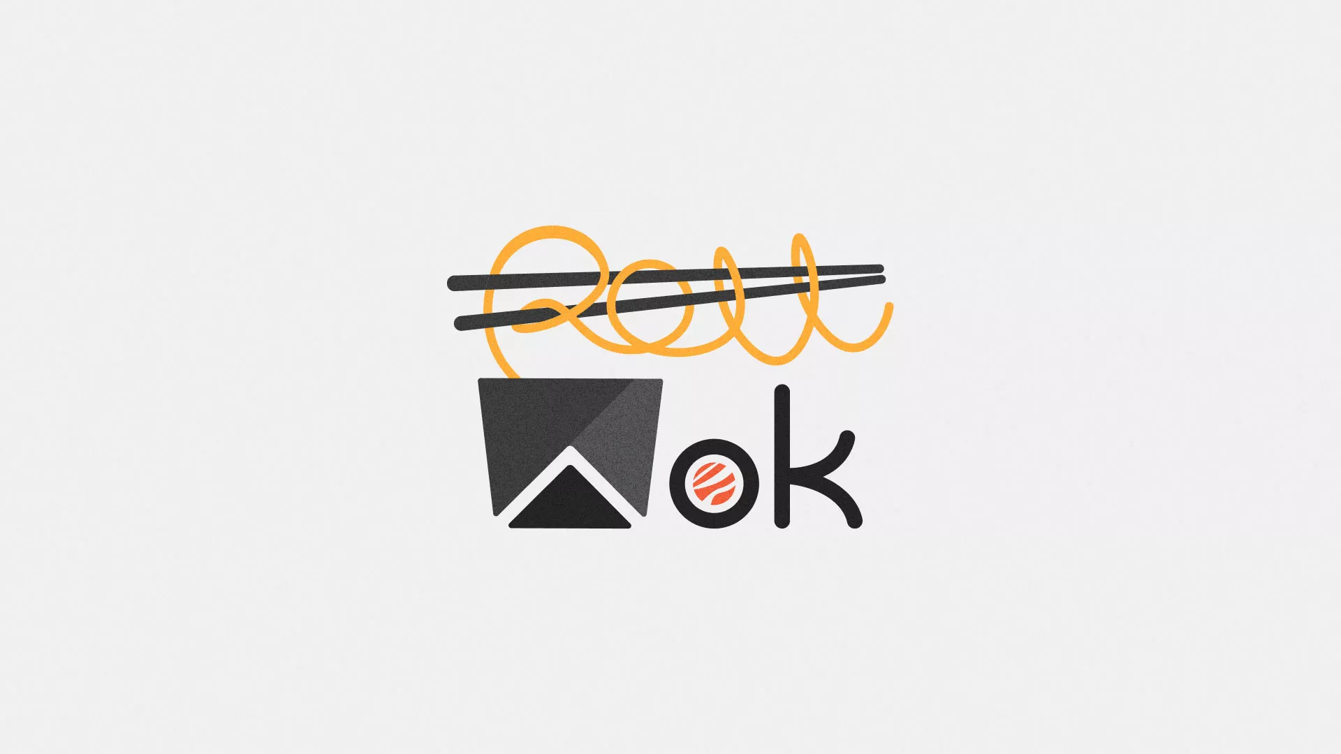 Разработка логотипа суши-бара «Roll Wok Club» в Нижнекамске