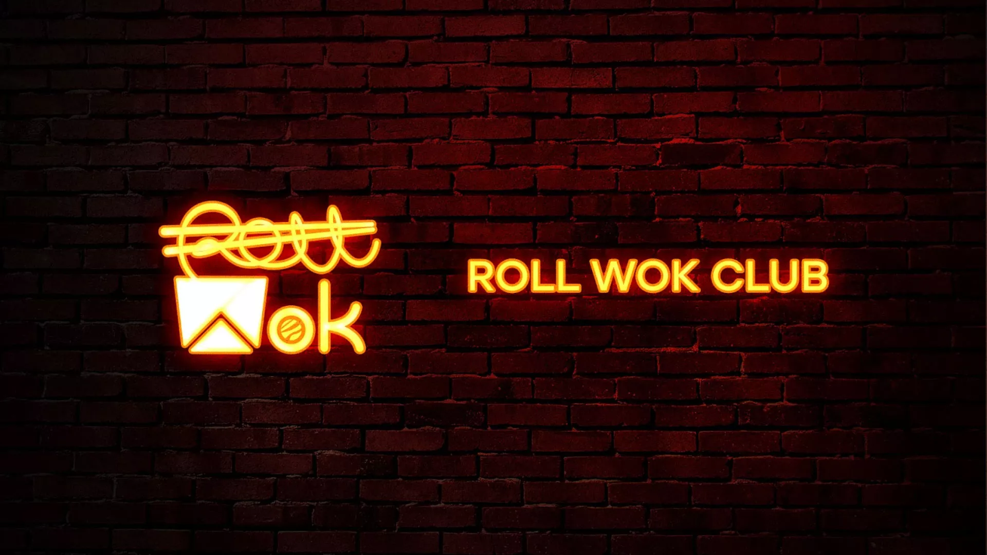 Разработка интерьерной вывески суши-бара «Roll Wok Club» в Нижнекамске