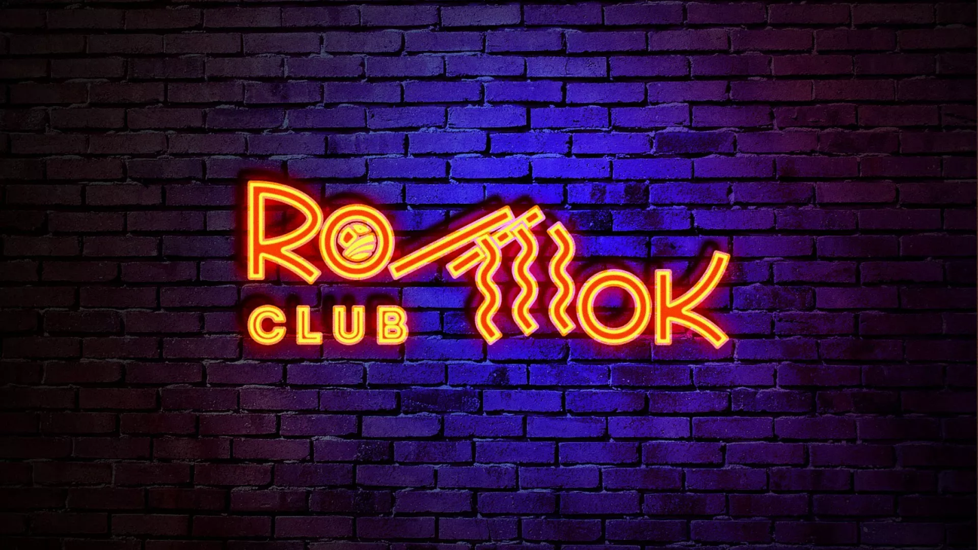 Разработка светящейся интерьерной вывески суши-бара «Roll Wok Club» в Нижнекамске